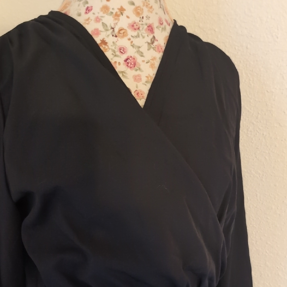 Black Sequin Dress with Long Sleeves - Picture 3 of 5